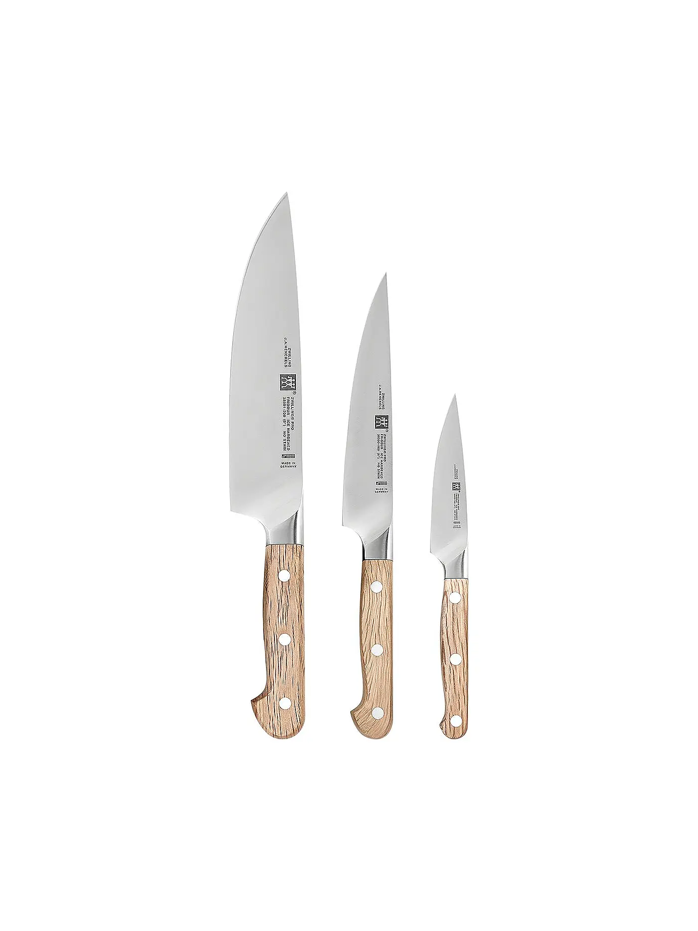 ZWILLING | Messerset 3-teilig PRO WOOD Steineiche | 